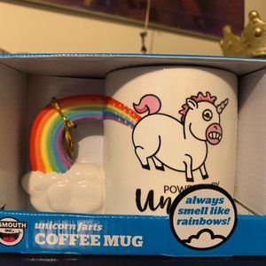 Unicorn Mug, Ceramic Mug, Rainbow Mug, Big Mouth Mug, Big Coffee Mug, 20oz mug